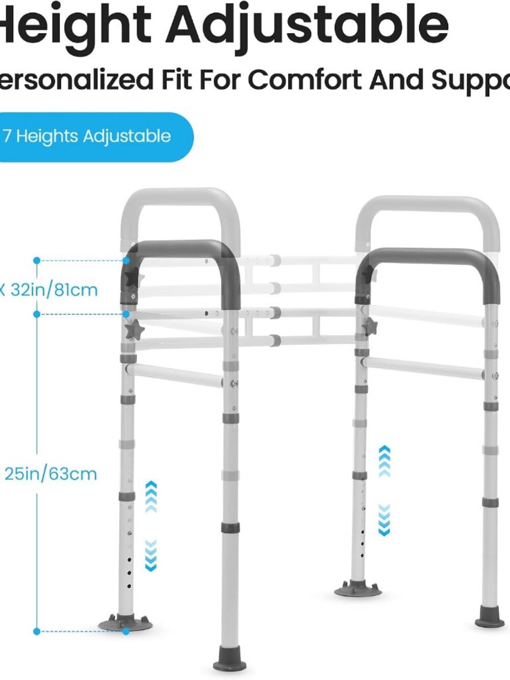 Toilet Frame Rails / Handles - Picture 3 of 5